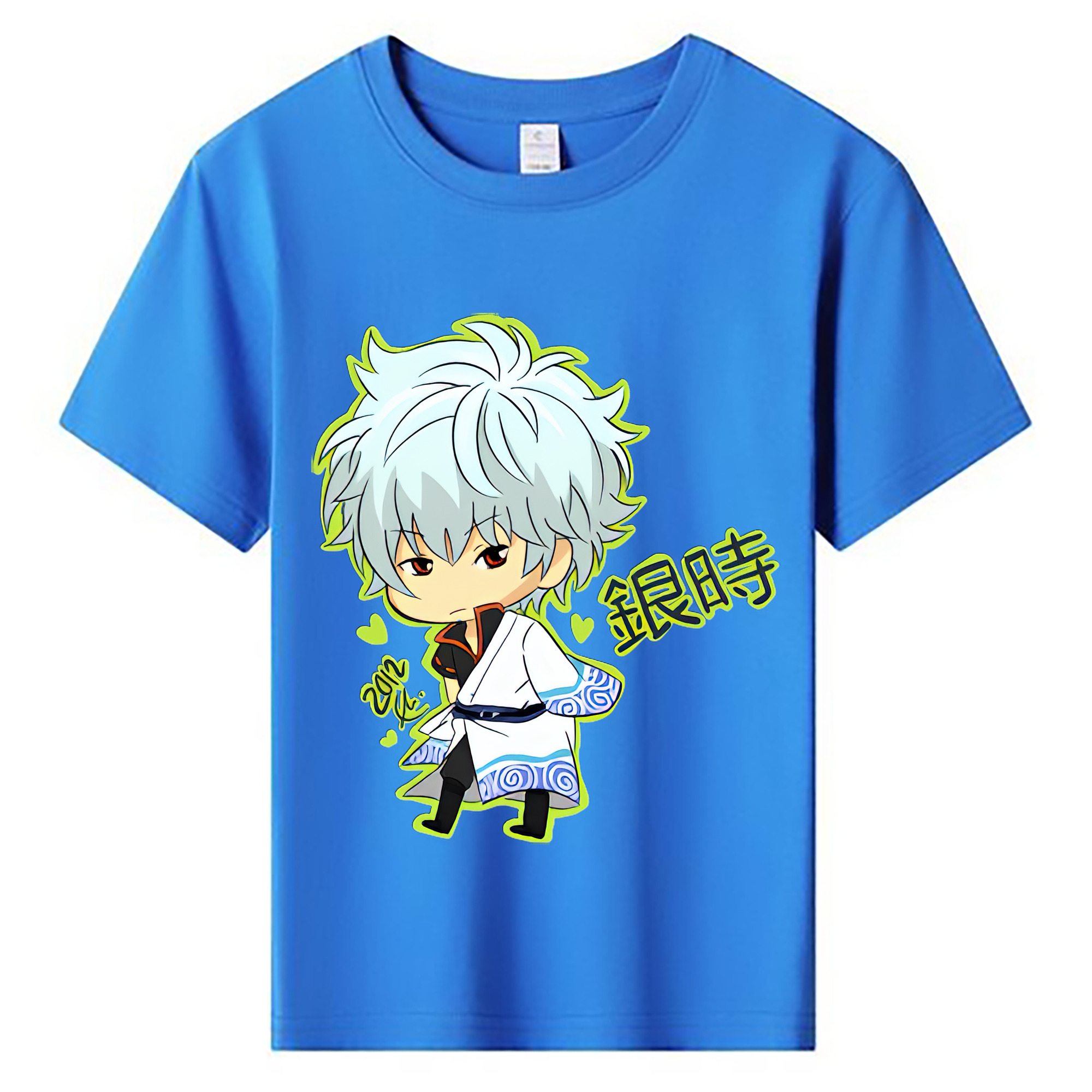 （画像用） ぎんたま 坂田銀時（さかたぎんとき） 神楽 志村新八（しむら しんぱち） GINTAMA Sakata Gintoki Kagura Shimura Shinpachi 綿100％キッズTシャツ（フロントプリント）
